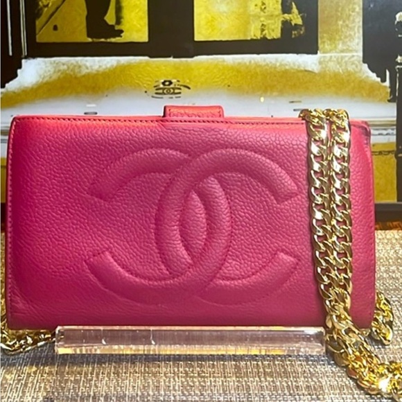 AUTHENTIC CHANEL CAVAIR LONG WALLET/CHANEL SUNGLASSES BUNDLE - Picture 4 of 17